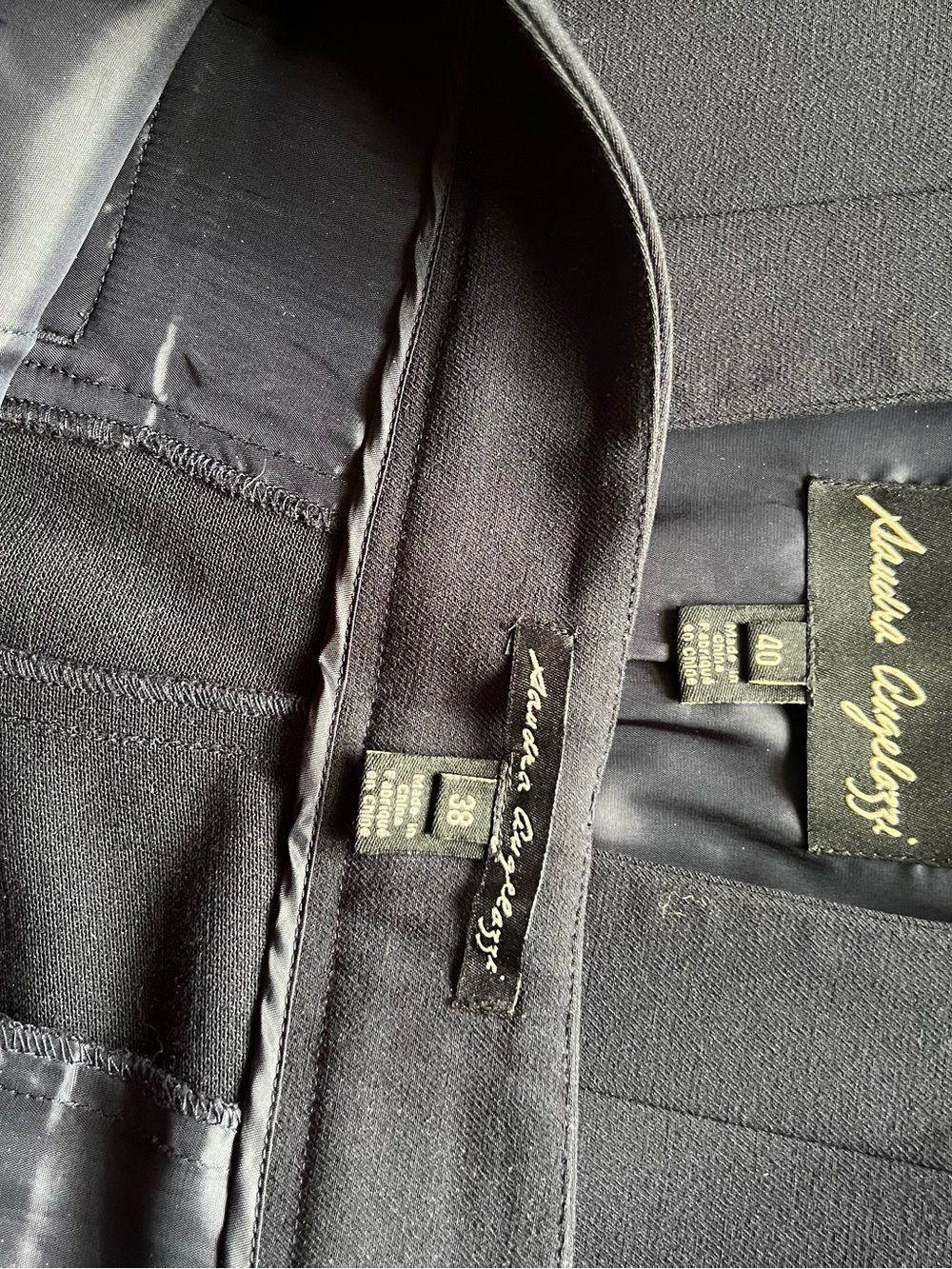 Sandra Augelozzi Dark Navy Blue Bow-Front Blazer and Pant Suit 💕 - Picture 6 of 12